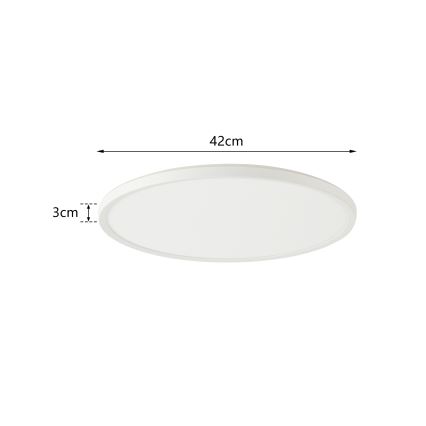 Brilagi - Светодиодный потолочный светильник с регулированием яркости ULTRA SLIM LED/24W/230V 2700-6500K диаметр 42 см белый + дистанционное управление