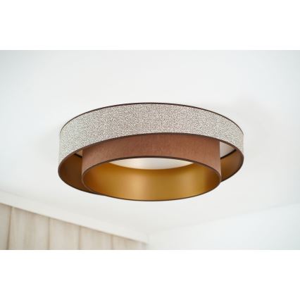 Brilagi - Светодиодный потолочный светильник с регулированием яркости VEGAS SHINE LED/24W/230V диаметр 60 см 3000/4000/6500K коричневый + дистанционное управление