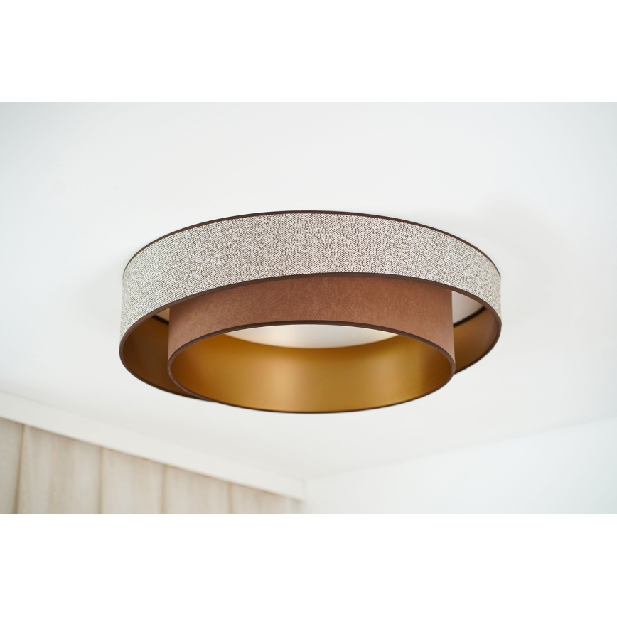 Brilagi - Светодиодный потолочный светильник с регулированием яркости VEGAS SHINE LED/24W/230V диаметр 60 см 3000/4000/6500K коричневый + дистанционное управление