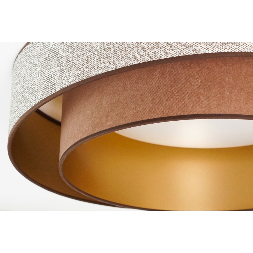 Brilagi - Светодиодный потолочный светильник с регулированием яркости VEGAS SHINE LED/24W/230V диаметр 60 см 3000/4000/6500K коричневый + дистанционное управление