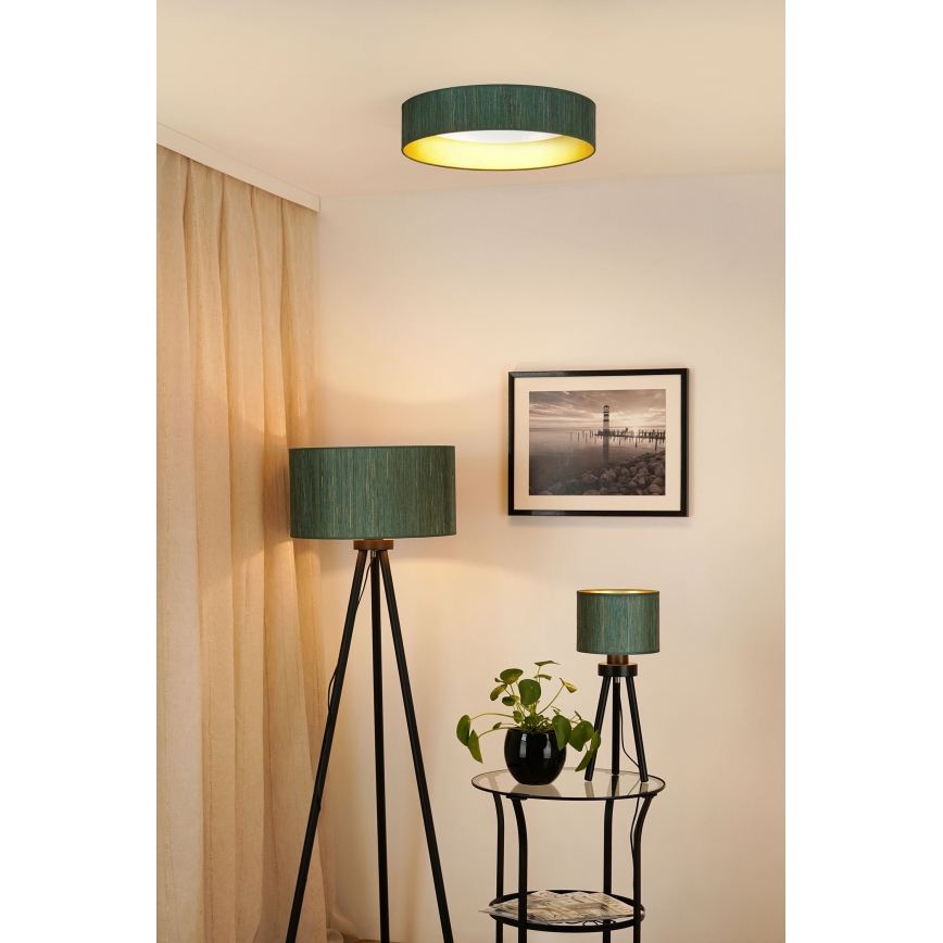 Brilagi - Светодиодный потолочный светильник с регулированием яркости VEGAS SHINE LED/24W/230V 3000/4000/6500K сено зеленый/золотистый + дистанционное управление