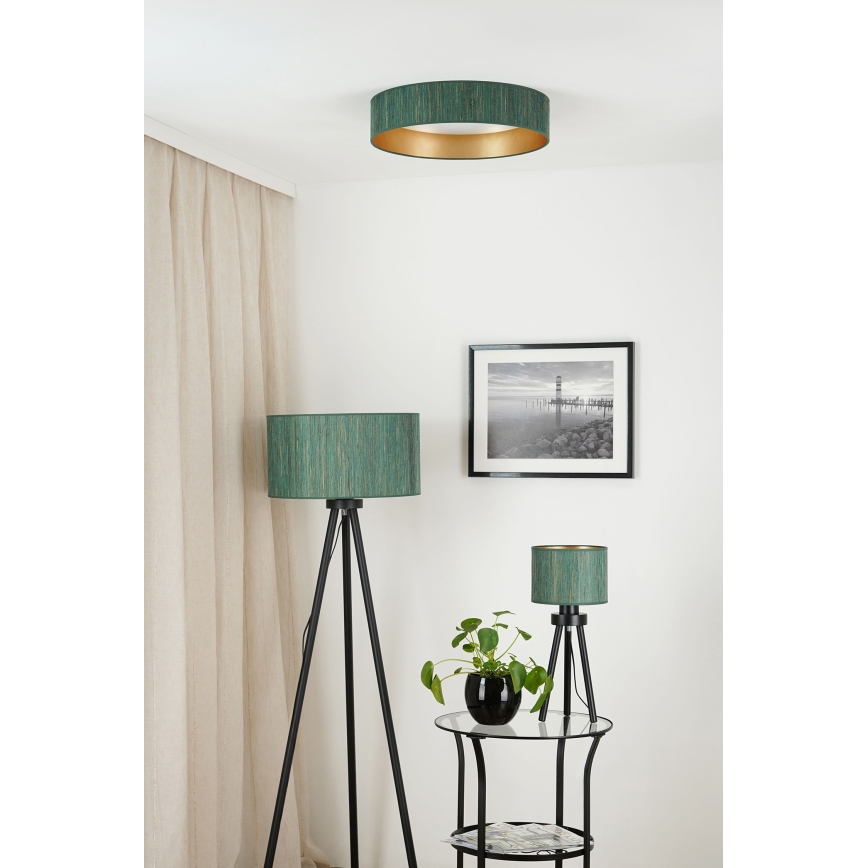 Brilagi - Светодиодный потолочный светильник с регулированием яркости VEGAS SHINE LED/24W/230V 3000/4000/6500K сено зеленый/золотистый + дистанционное управление