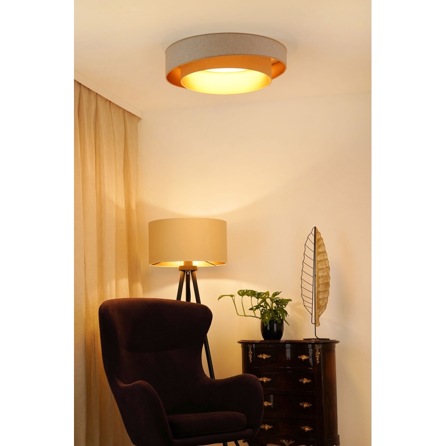 Brilagi - Светодиодный потолочный светильник с регулированием яркости VEGAS SHINE LED/24W/230V диаметр 60 см 3000/4000/6500K кремовый/бежевый + дистанционное управление