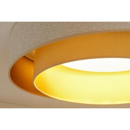 Brilagi - Светодиодный потолочный светильник с регулированием яркости VEGAS SHINE LED/24W/230V диаметр 60 см 3000/4000/6500K кремовый/бежевый + дистанционное управление