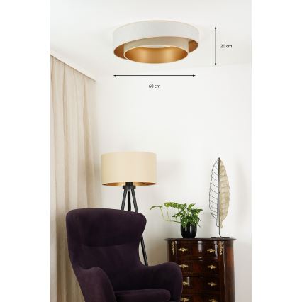 Brilagi - Светодиодный потолочный светильник с регулированием яркости VEGAS SHINE LED/24W/230V диаметр 60 см 3000/4000/6500K кремовый/бежевый + дистанционное управление