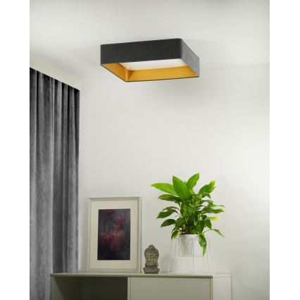 Brilagi - Светодиодный потолочный светильник с регулированием яркости VELVET SQUARE LED/24W/230V 3000/4000/6500K + дистанционное управление серый