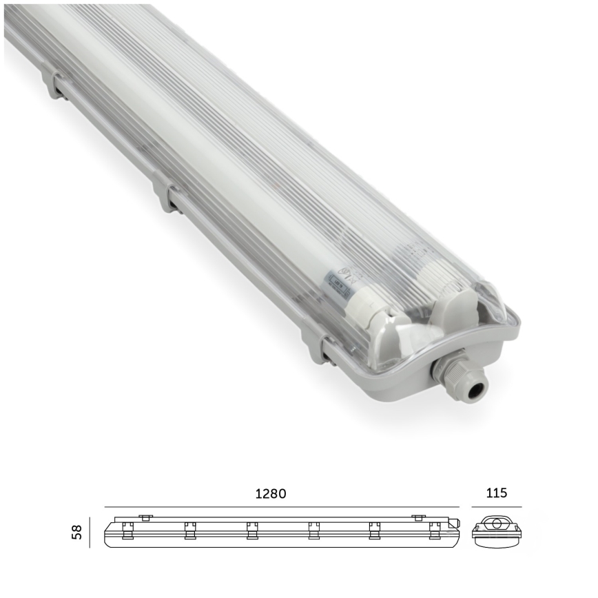 Brilagi - Светодиодный технический люминесцентный светильник OPTIMA T8 2xG13/18W/230V 6500K IP65 128 см