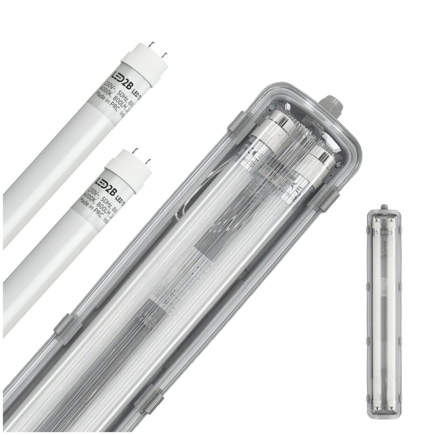 Brilagi - Светодиодный технический люминесцентный светильник OPTIMA T8 2xG13/9W/230V 4000K IP65 67,5 см