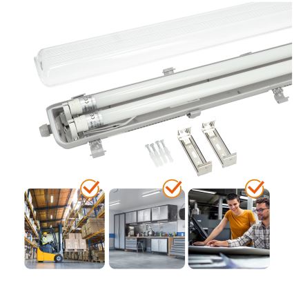 Brilagi - Светодиодный технический люминесцентный светильник OPTIMA T8 2xG13/9W/230V 4000K IP65 67,5 см