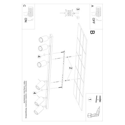Brilagi -  Светодиодный точечный светильник ASMUS 6xGU10/7W/230V белый