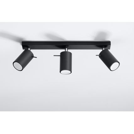 Brilagi -  Светодиодный точечный светильник ASMUS 3xGU10/7W/230V черный