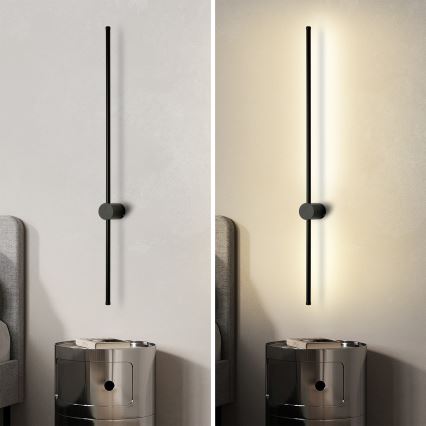 Brilagi - LED уличный настенный светильник AURA LED/20W/230V 4000K IP54 97 см черный CRI 90