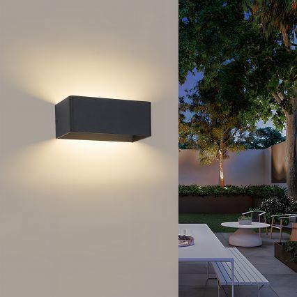 Brilagi - светодиодный уличный настенный светильник DONNANI LED/7W/230V черный IP44