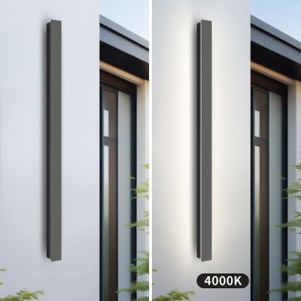 Brilagi - Наружный настенный светильник LINEAR LED/22W/230V 4000K IP65 100 cm антрацит CRI 90