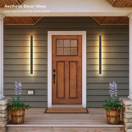 Brilagi - Наружный настенный светильник LINEAR LED/22W/230V 4000K IP65 100 cm антрацит CRI 90