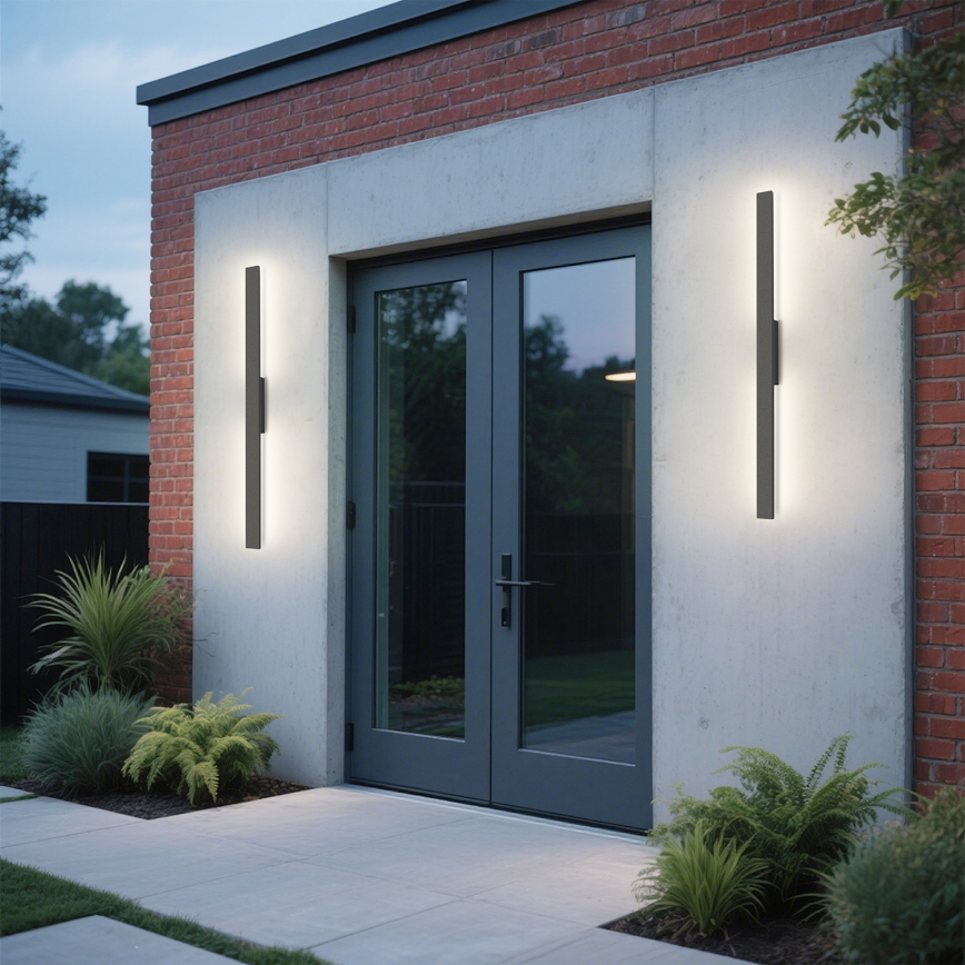 Brilagi - Уличный настенный светильник LUNA LED/24W/230V 4000K IP65 100 см антрацит CRI 90