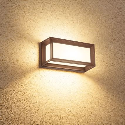 Brilagi - наружный настенный светильник с датчиком PARKER LED/12W/230V, коричневый, IP44
