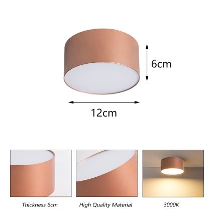 BRILAGI - LED наружный потолочный светильник FORIS LED/14W/230V диам. 12 см бронзовый IP44