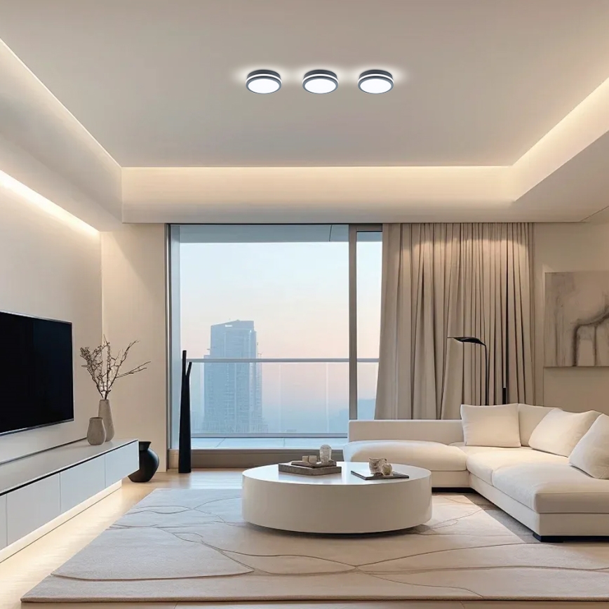 Brilagi - Светодиодный уличный светильник с датчиком BENE LED/18W/230V диаметр 22 см антрацит IP54