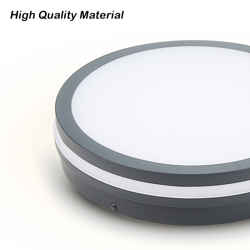 Brilagi - Светодиодный уличный светильник с датчиком BENE LED/18W/230V диаметр 22 см антрацит IP54