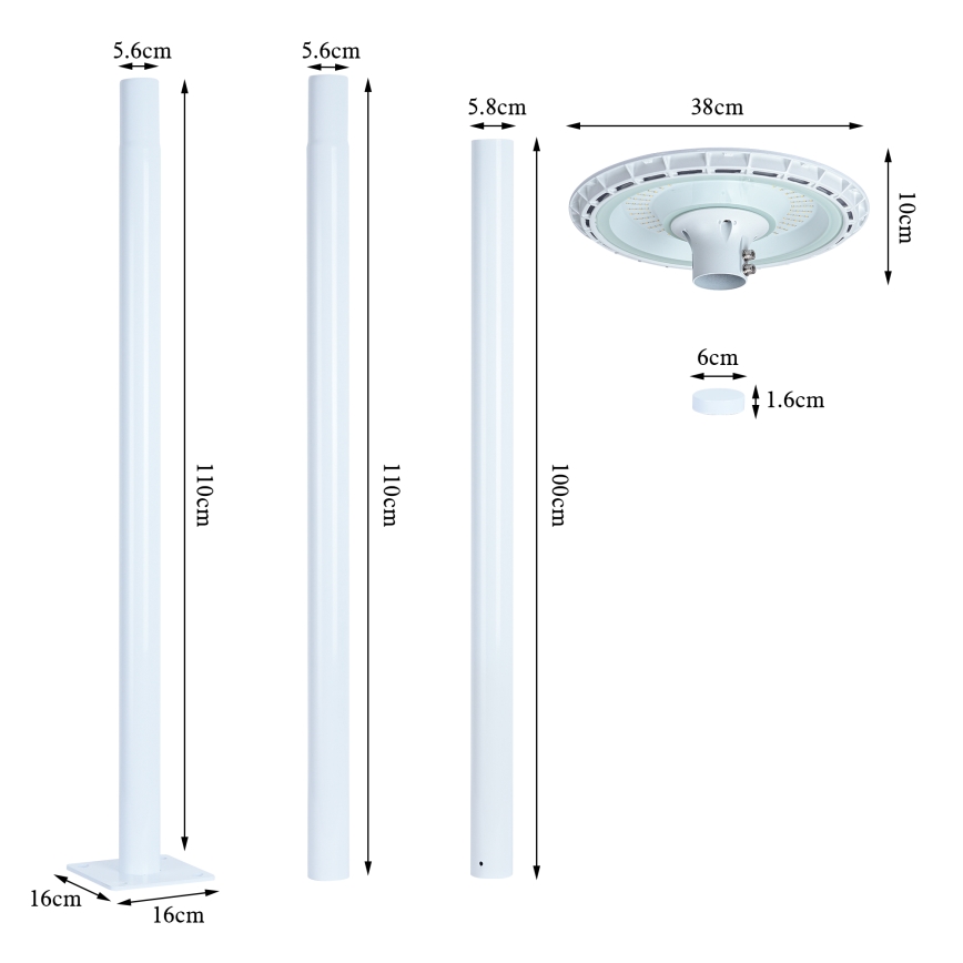Brilagi - Светодиодный уличный фонарь URBANSPARK LED/120W/230V белый IP65