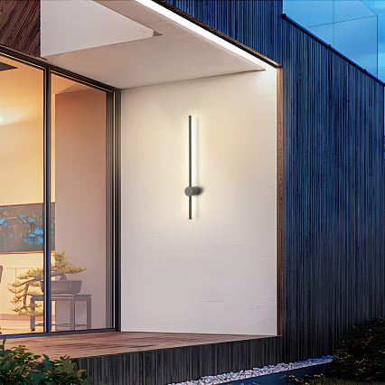Brilagi - LED уличный настенный светильник AURA LED/12W/230V 3000K IP54 65 cm антрацит