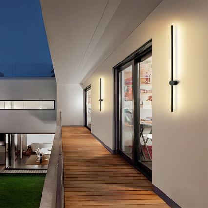 Brilagi - LED уличный настенный светильник AURA LED/20W/230V 4000K IP54 97 см черный CRI 90