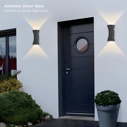 Brilagi - светодиодный уличный настенный светильник BICON LED/10W/230V антрацит IP44