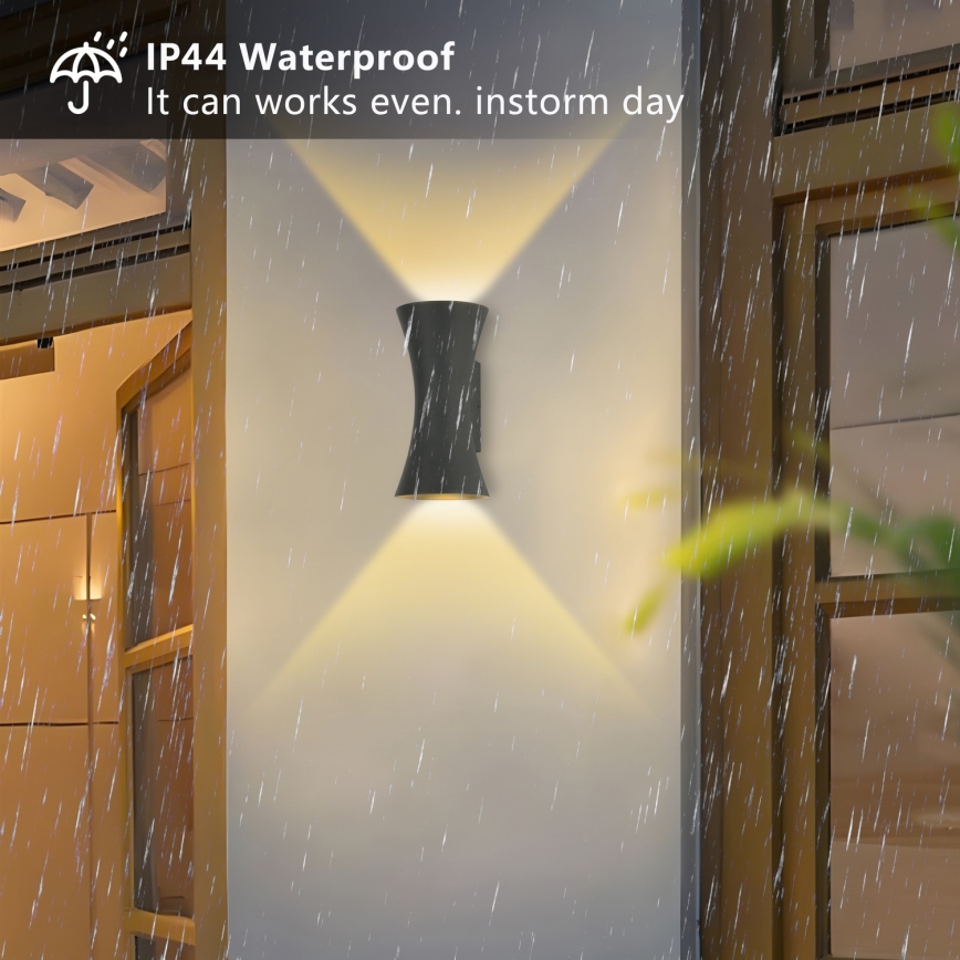 Brilagi - светодиодный уличный настенный светильник BICON LED/10W/230V антрацит IP44