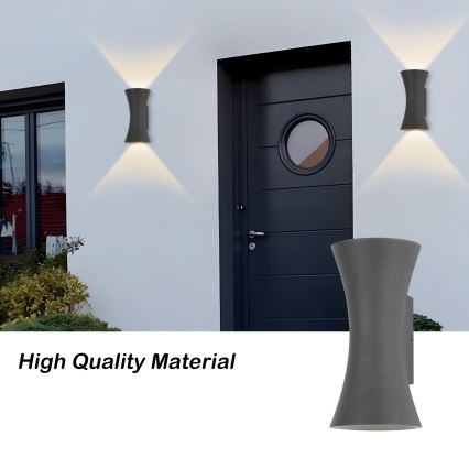 Brilagi - светодиодный уличный настенный светильник BICON LED/10W/230V антрацит IP44