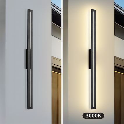 Brilagi - LED наружный настенный светильник LINEO LED/24 Вт/230 В 3000K IP65 100 см черный