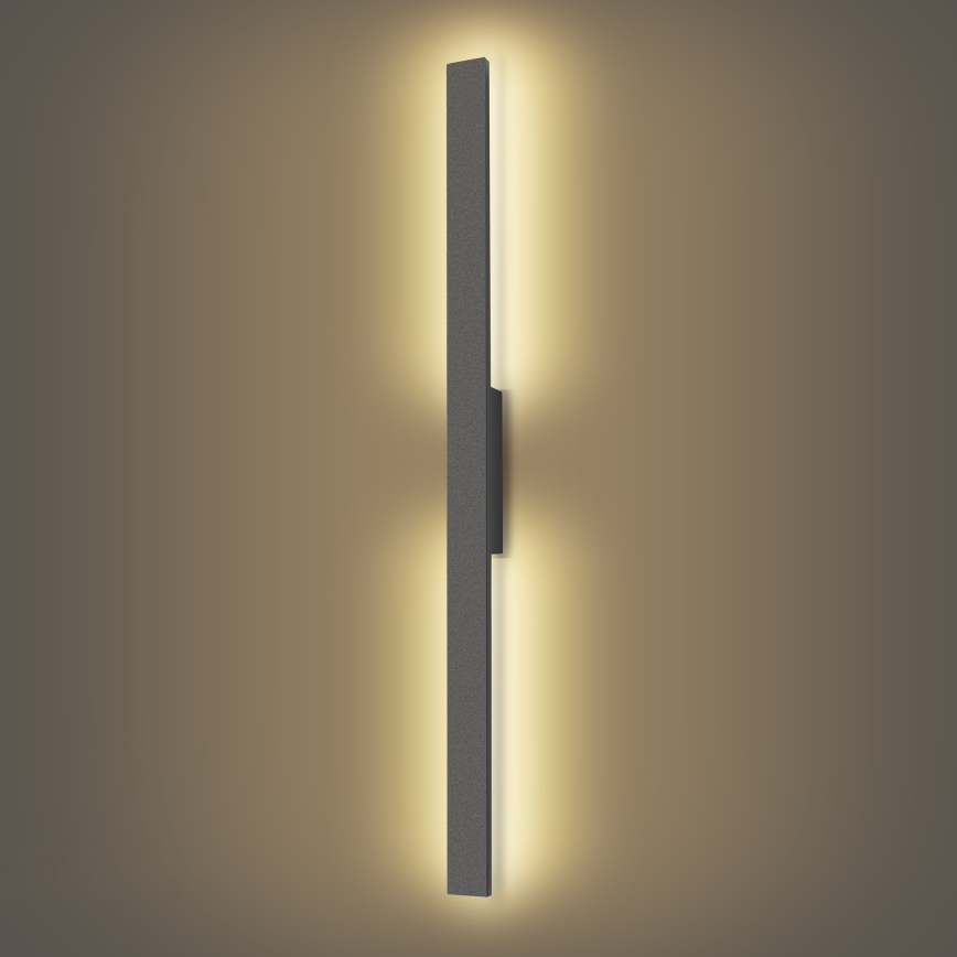 Brilagi - светодиодный уличный настенный светильник LUNA LED/24 Вт/230 В 3000K IP65 100 см антрацит