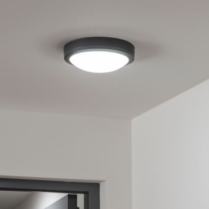 Brilagi - Светодиодный уличный потолочный светильник LED/20W/230V диаметр 23 см IP54 антрацит