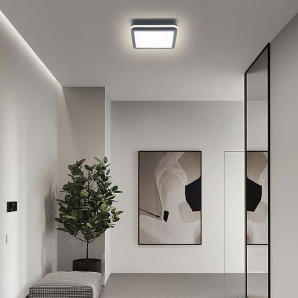 Brilagi - Светодиодный уличный светильник с датчиком BENE LED/18W/230V 22x22 см антрацит IP54