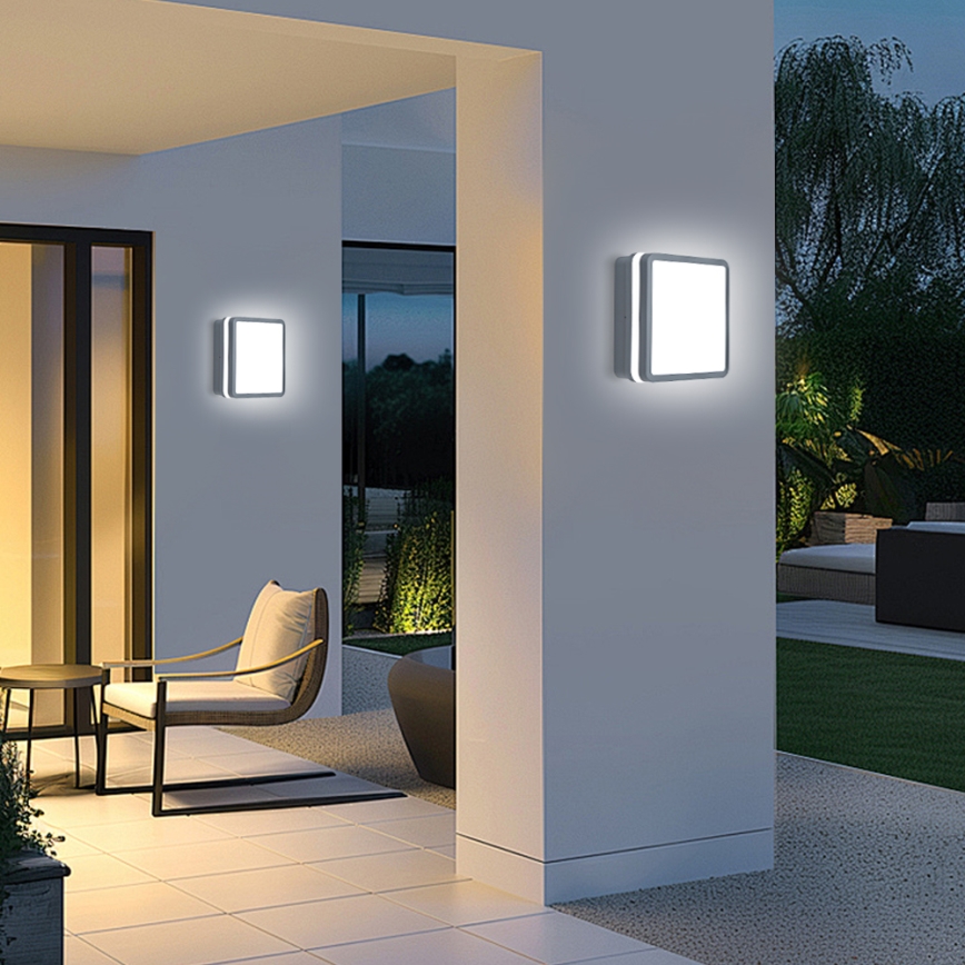 Brilagi - Светодиодный уличный светильник с датчиком BENE LED/24W/230V 26x26 см антрацит IP54