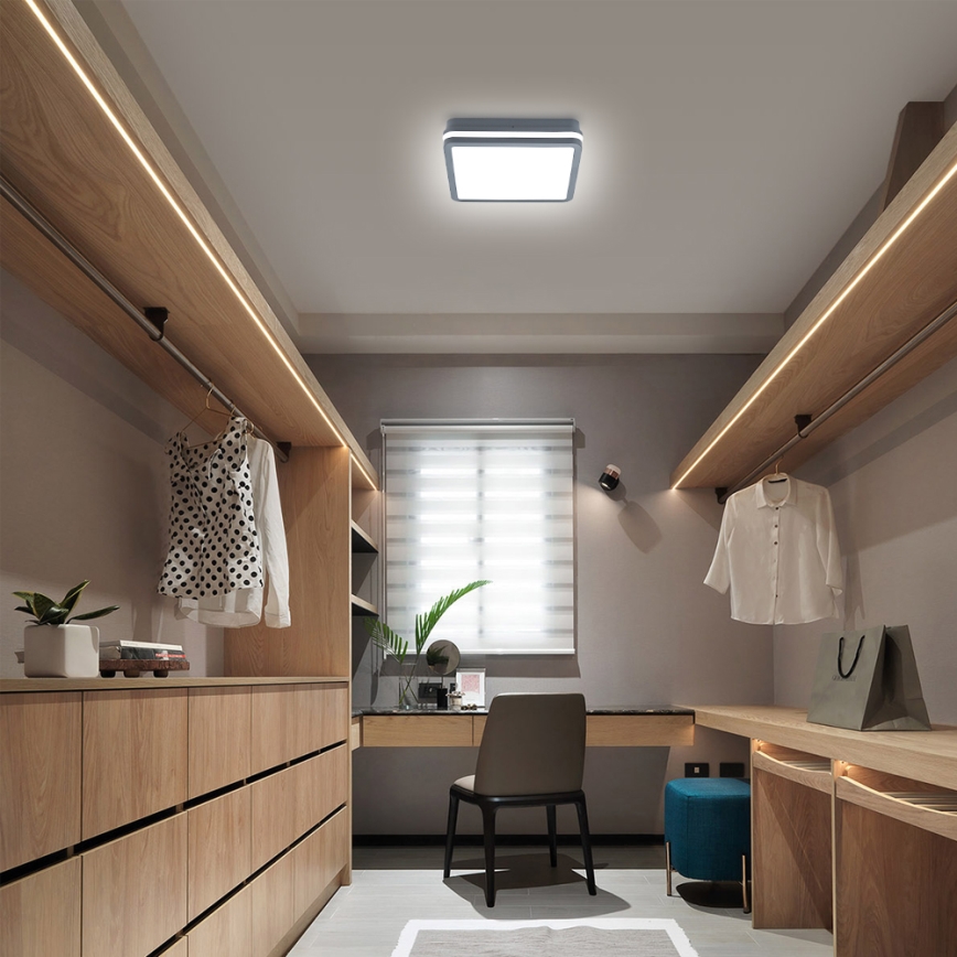 Brilagi - Светодиодный уличный светильник с датчиком BENE LED/24W/230V 26x26 см антрацит IP54