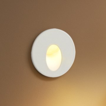 Brilagi - Светодиодный встраиваемый уличный светильник STAIRDOT LED/2W/230V белый IP65 круглый