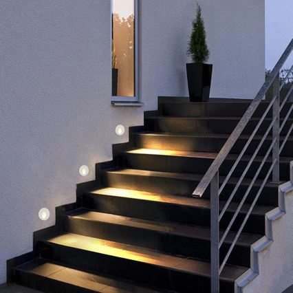 Brilagi - Светодиодный встраиваемый уличный светильник STAIRDOT LED/2W/230V белый IP65 круглый