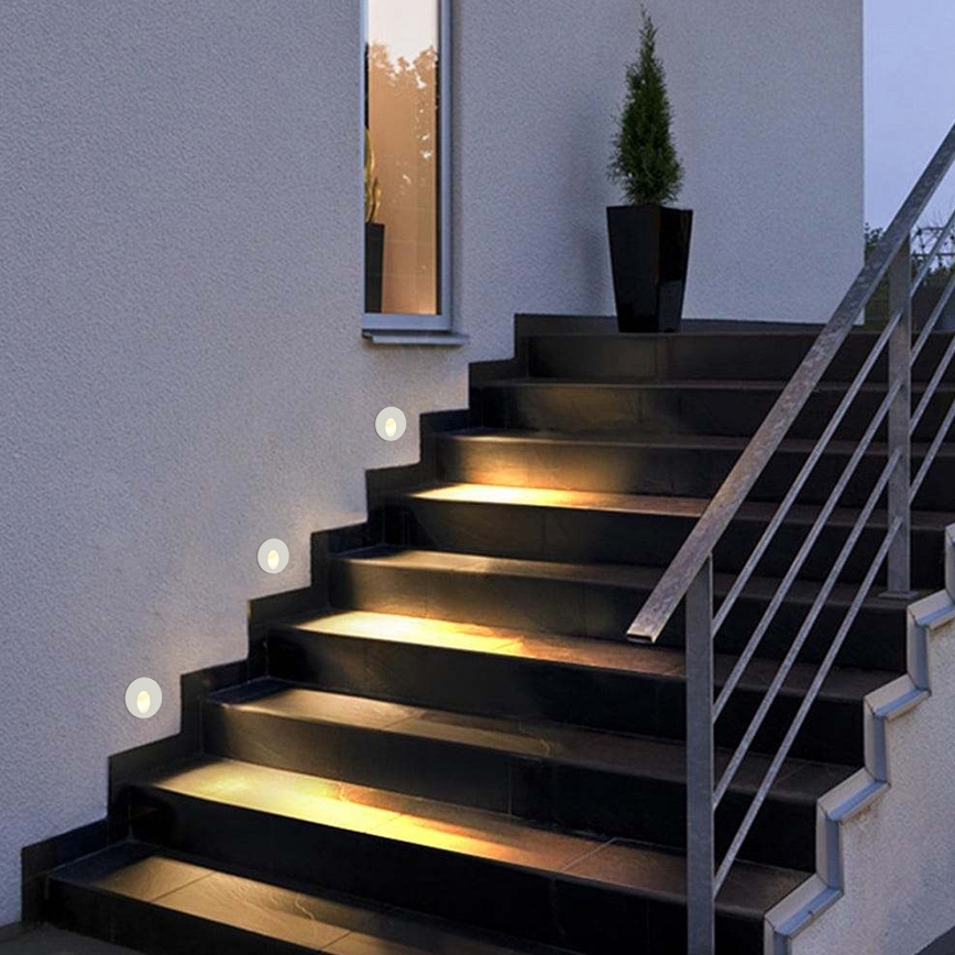 Brilagi - Светодиодный встраиваемый уличный светильник STAIRDOT LED/2W/230V белый IP65 круглый