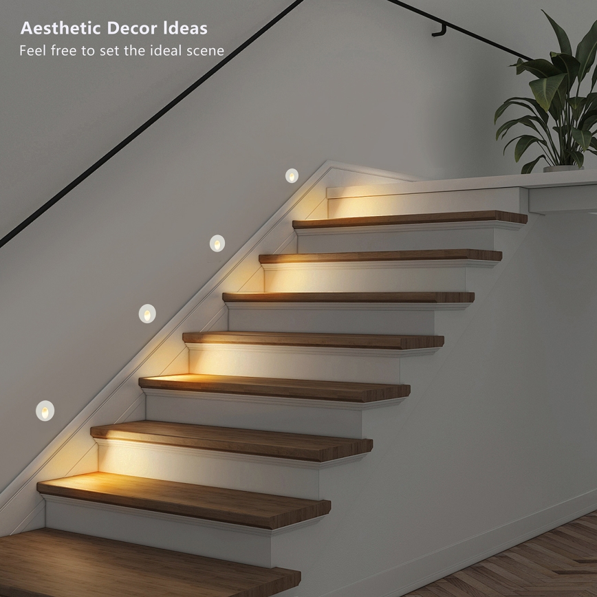 Brilagi - Светодиодный встраиваемый уличный светильник STAIRDOT LED/2W/230V белый IP65 круглый