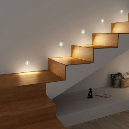 Brilagi - Светодиодный встраиваемый уличный светильник STAIRDOT LED/2W/230V белый IP65 круглый