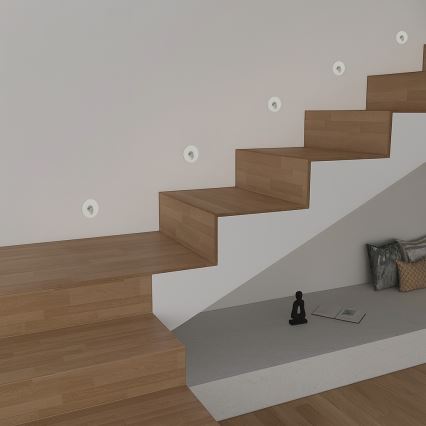 Brilagi - Светодиодный встраиваемый уличный светильник STAIRDOT LED/2W/230V белый IP65 круглый