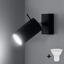 Brilagi -  Светодиодный настенный точечный светильник ASMUS 1xGU10/7W/230V черный