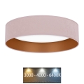 Brilagi - Светодиодный потолочный светильник VELVET LED/12W/230V диаметр 30 см 3000K/4000K/6400K розовый/золотистый