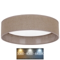 Brilagi - Светодиодный потолочный светильник VELVET LED/24W/230V диаметр 40 см 3000/4000/6400K коричневый