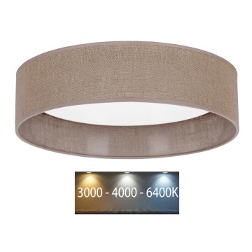 Brilagi - Светодиодный потолочный светильник VELVET LED/24W/230V диаметр 40 см 3000/4000/6400K коричневый