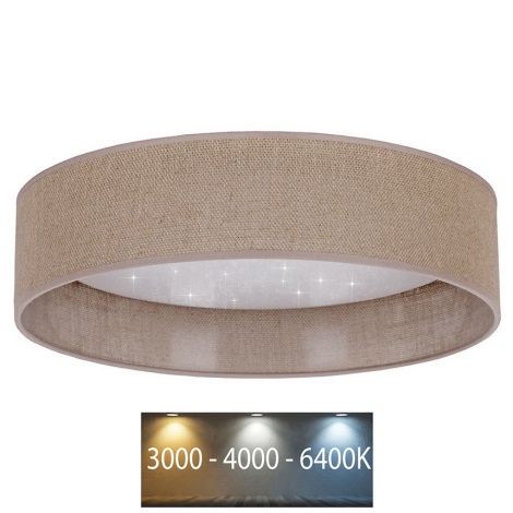 Brilagi - Светодиодный потолочный светильник VELVET STAR LED/24W/230V диаметр 40 см 3000K/4000K/6400K коричневый