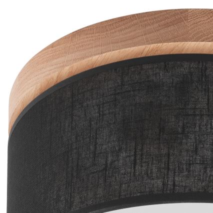 Brilagi - Світлодіодний стельовий світильник BELLADONNA 1xE27/15W/230V діам. 30 см чорний/дуб