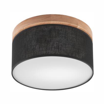 Brilagi - Світлодіодний стельовий світильник BELLADONNA 1xE27/15W/230V діам. 30 см чорний/дуб