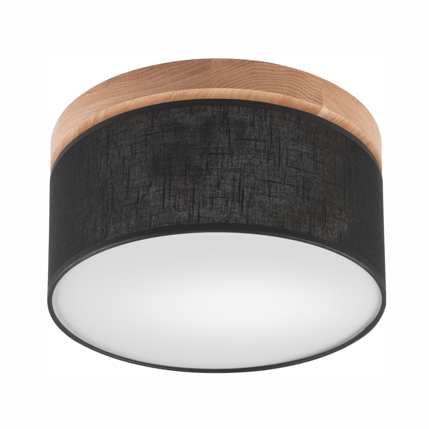 Brilagi - Світлодіодний стельовий світильник BELLADONNA 1xE27/15W/230V діам. 30 см чорний/дуб
